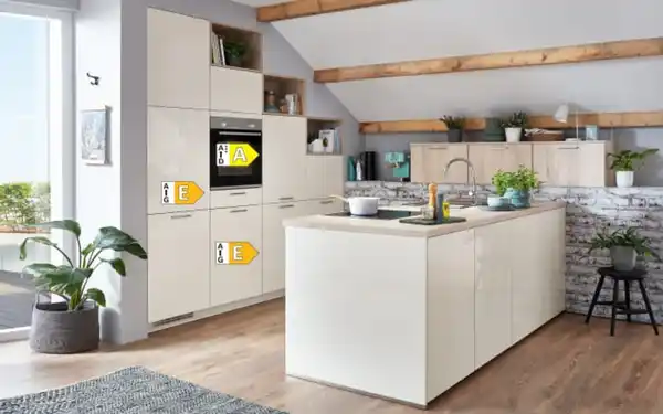 Bild 4 von Mondo - Einbauküche Felde/Navera, magnolia, inkl. Privileg Elektrogeräte