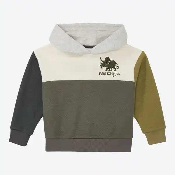 Bild 1 von Kinder-Sweatshirt mit Kontrastkapuze