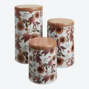 Vorratsdosen-Set mit verschiedenen Motiven, 3-teilig