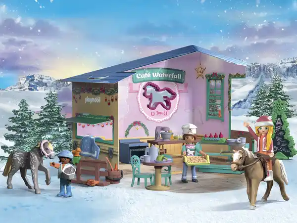 Bild 3 von Playmobil Adventskalender 2025 Weihnachtsbacken im Reitercafé