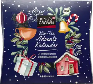 KING'S CROWN Bio-Tee Adventskalender 2025, 40 g 24 Teebeutel