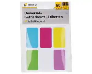 Etiketten für Gefrierbeutel