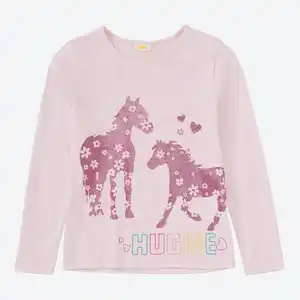 Kinder-Mädchen-Shirt mit Pferdemotiven