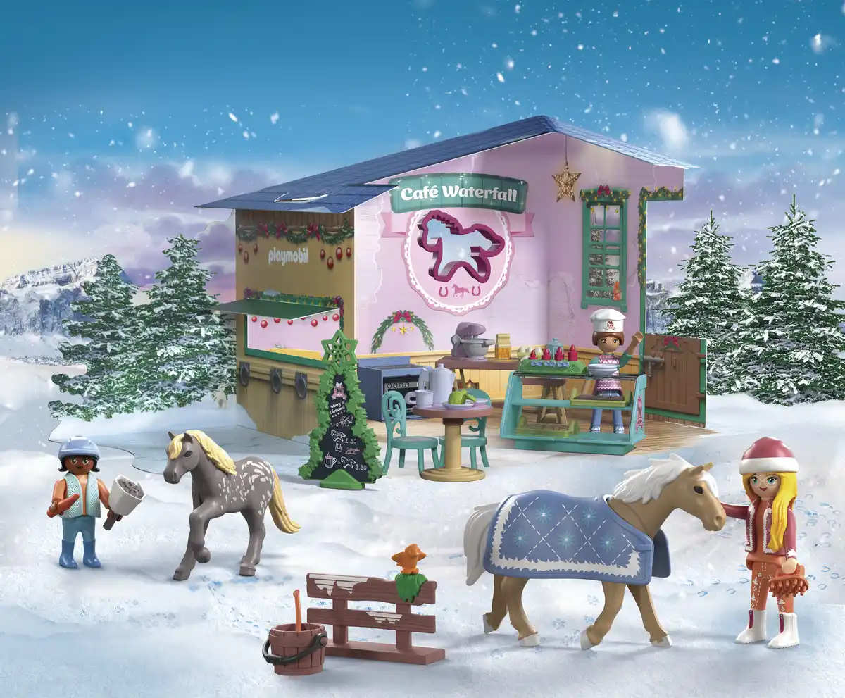 Bild 4 von Playmobil Adventskalender 2025 Weihnachtsbacken im Reitercafé