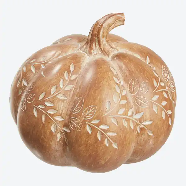 Bild 3 von Deko-Kürbis in Holzoptik