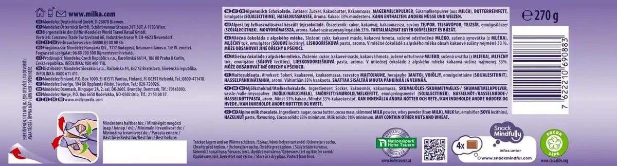 Bild 2 von Milka Schokolade Alpenmilch, 270 g