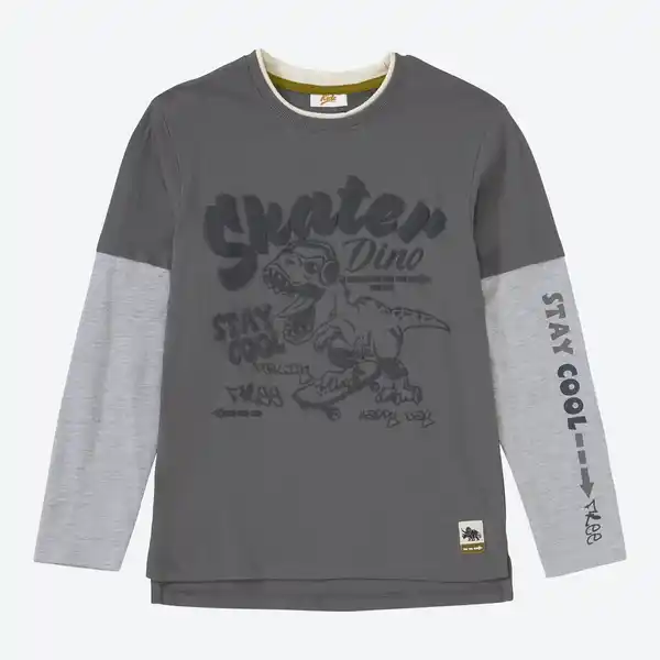 Bild 1 von Kinder-Jungen-Shirt mit Dinosaurier-Aufdruck