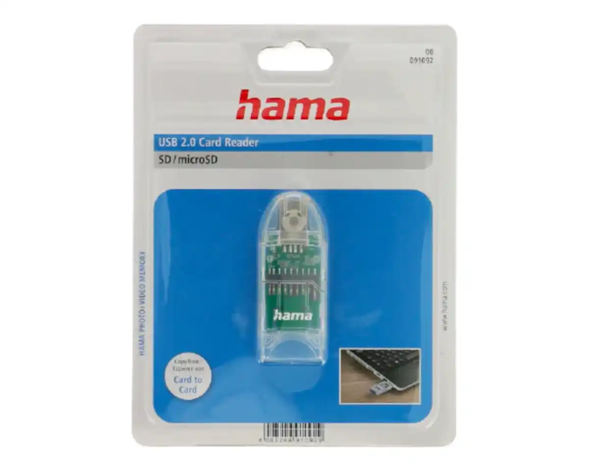 Bild 1 von hama USB-Kartenleser 2.0 SD/microSD 8in1