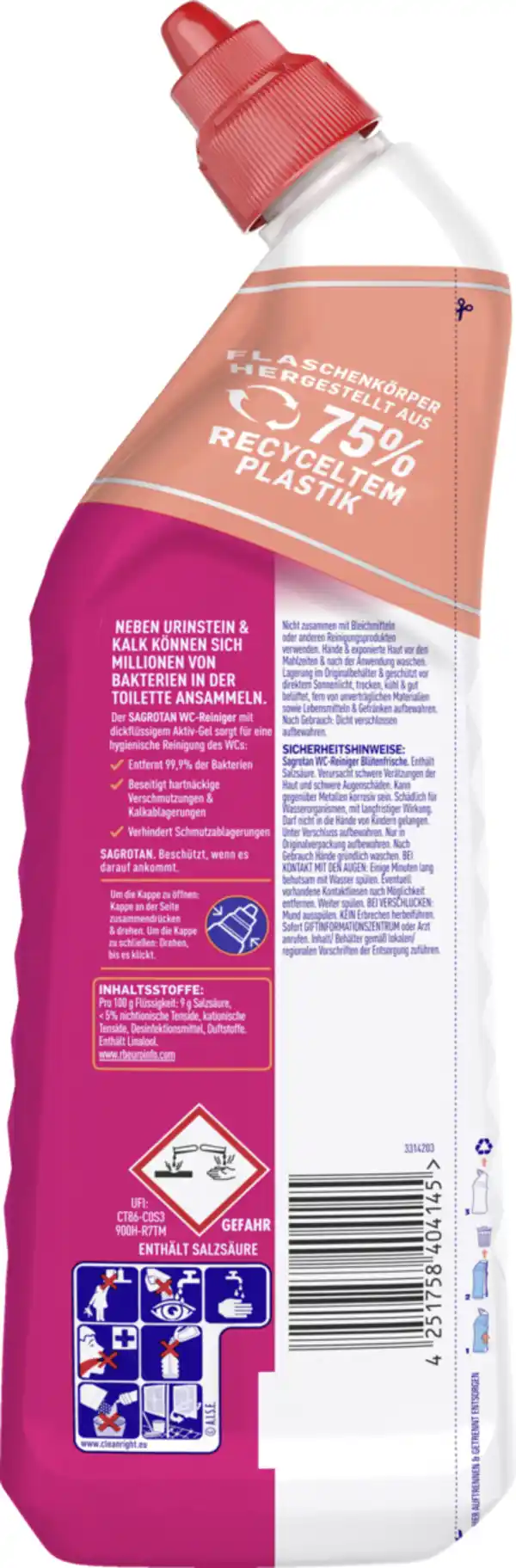 Bild 4 von Sagrotan WC-Reiniger Blütenfrische, 750 ml