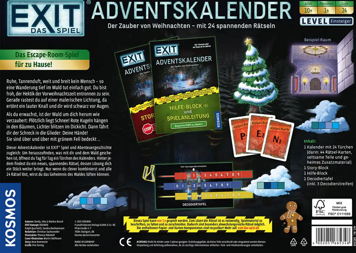 Bild 2 von Kosmos EXIT Das Spiel Adventskalender 2025