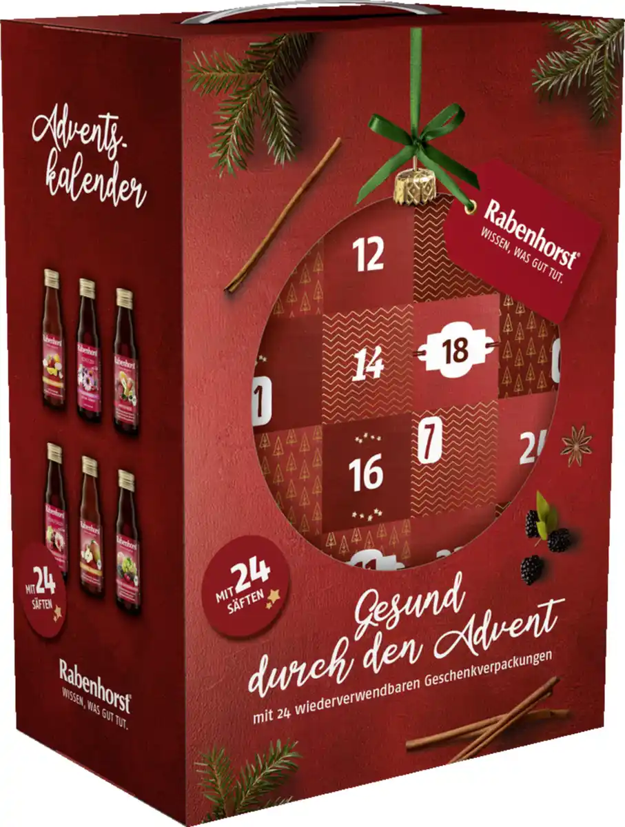 Bild 1 von Rabenhorst Adventskalender 2025, 3.000 ml 24x 125 ml