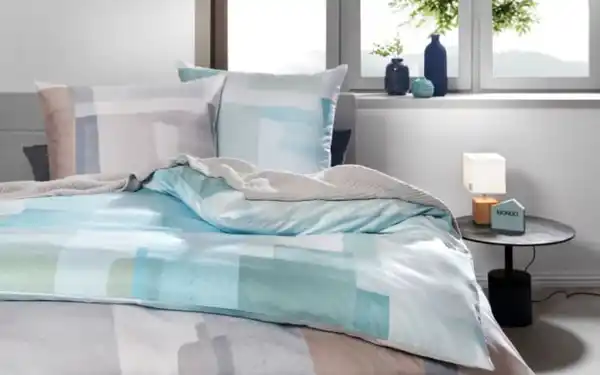 Bild 2 von Mako Satin Bettwäsche, kieselgrau, 135 x 200 cm