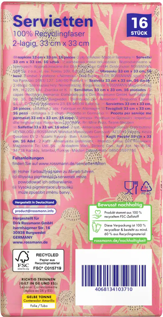 Bild 2 von alouette Recycling Bistro-Serviette Blüten