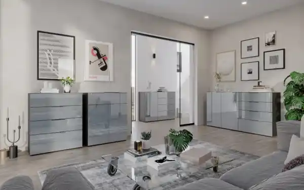 Bild 4 von Kommode Oakland, graphit/silbergrau, 83 x 102 cm