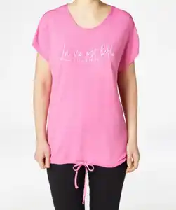 T-Shirt mit Tunnelzug, pink