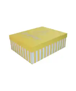 Gestreifte Geschenkbox, gelb