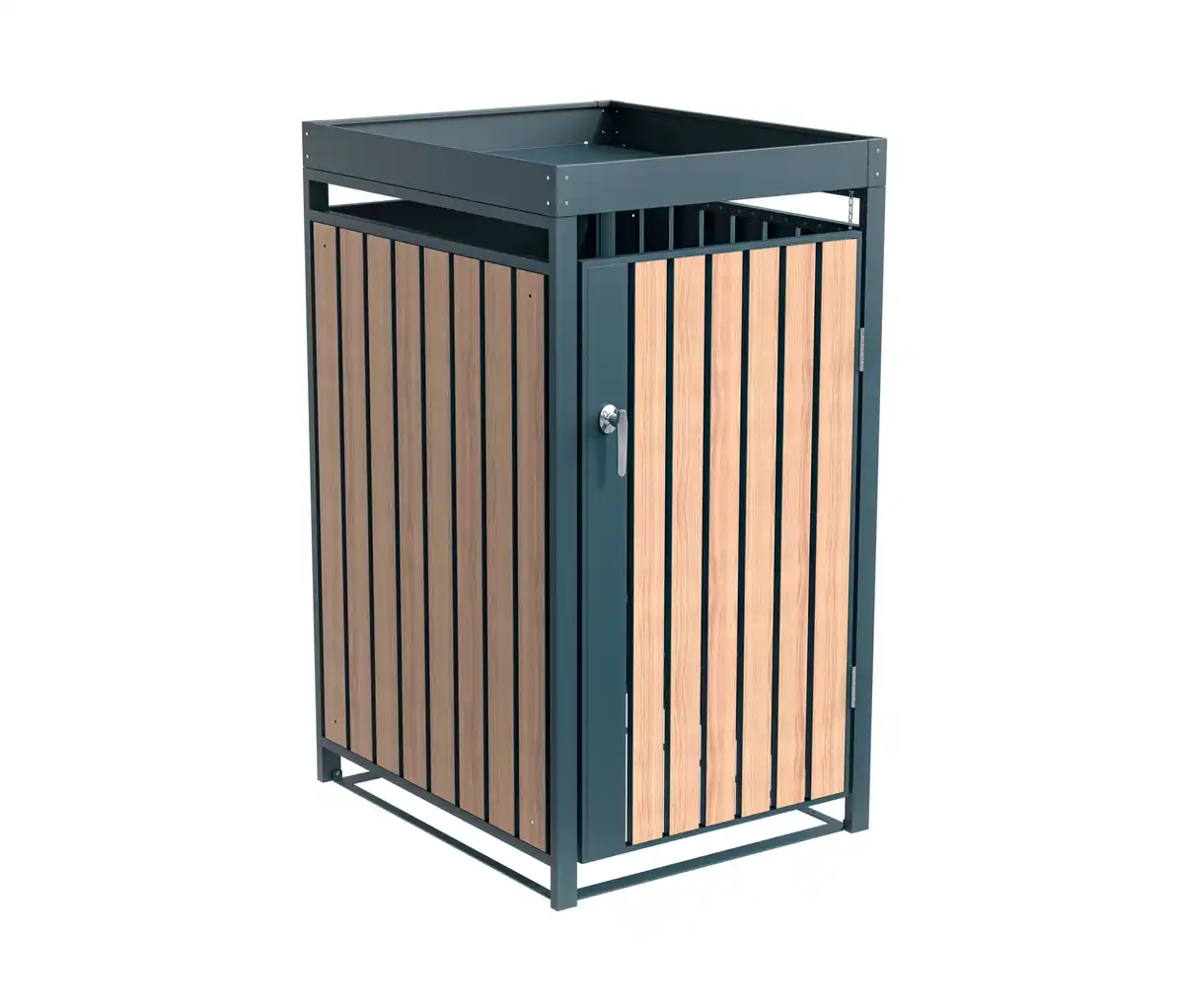 Bild 1 von Mülltonnenbox mit Blumenkasten, 1er