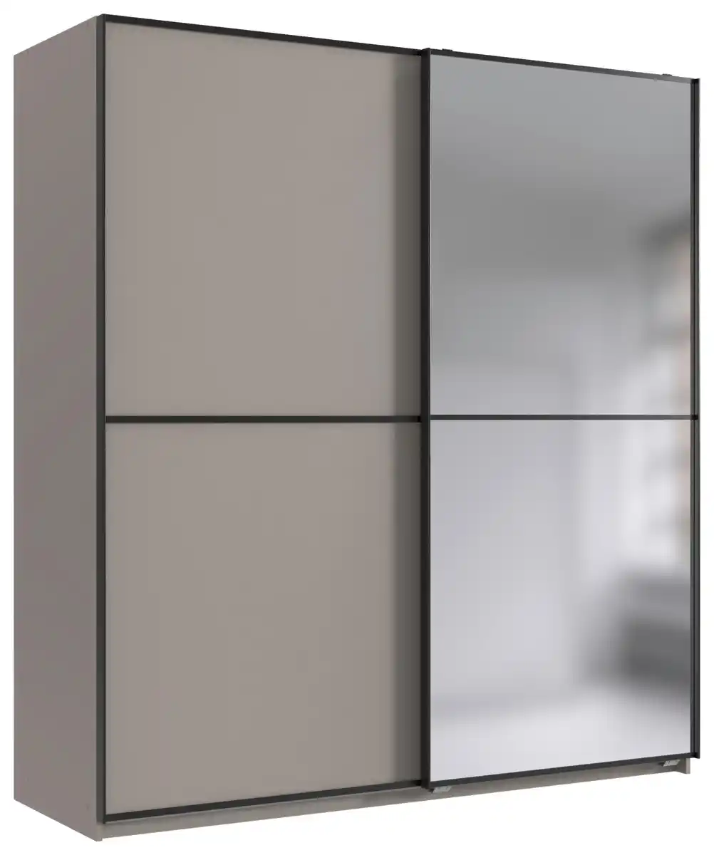 Bild 1 von Schwebetürenschrank Ulm Beige/Greige, Silberfarben, Beige, Greige