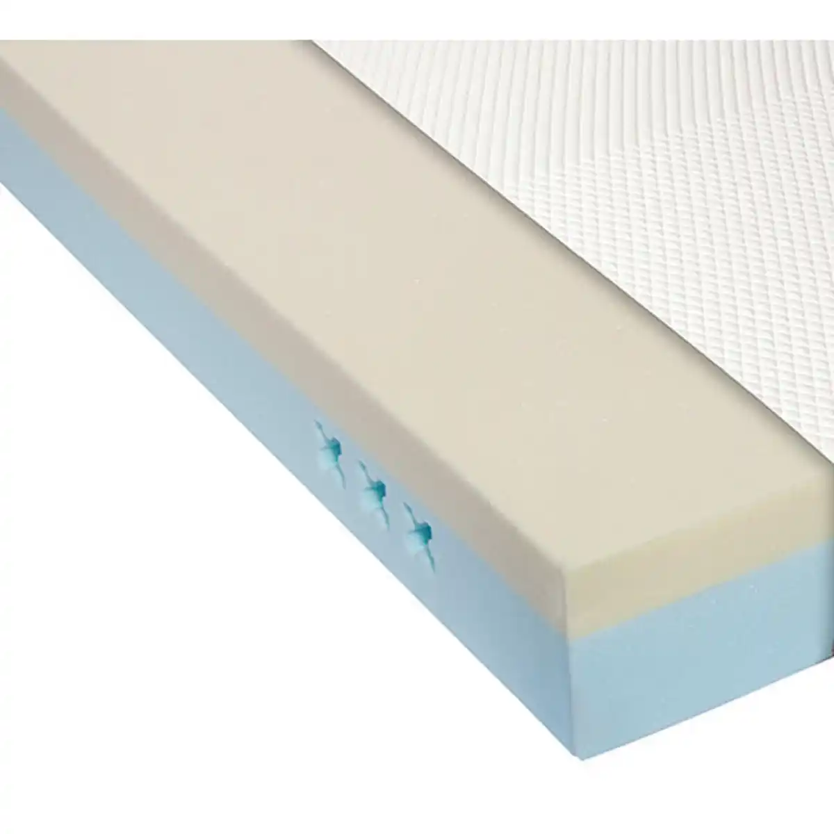 Bild 1 von Novel Matratze, Weiß, Textil, H2, Füllung: Polyester, rechteckig, 80x200 cm, Made in Germany, Härtegradauswahl, Bezug abnehmbar/waschbar, für Hausstauballergiker geeignet, verstellbare Lattenrost