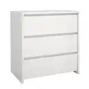 Bild 1 von Boxxx Kommode, Weiß, Holzwerkstoff, 3 Schubladen, 80x84x48 cm, FSC Mix, Made in Denmark, Typenauswahl, Beimöbel erhältlich, stehend, Wohnzimmer, Kommoden & Sideboards, Kommoden