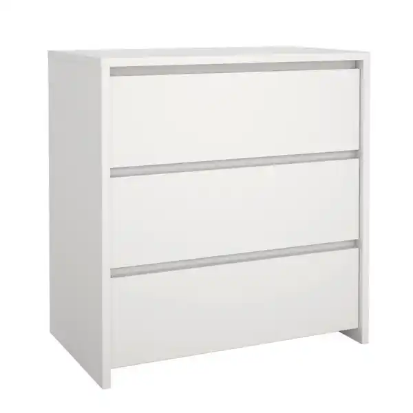 Bild 1 von Boxxx Kommode, Weiß, Holzwerkstoff, 3 Schubladen, 80x84x48 cm, FSC Mix, Made in Denmark, Typenauswahl, Beimöbel erhältlich, stehend, Wohnzimmer, Kommoden & Sideboards, Kommoden