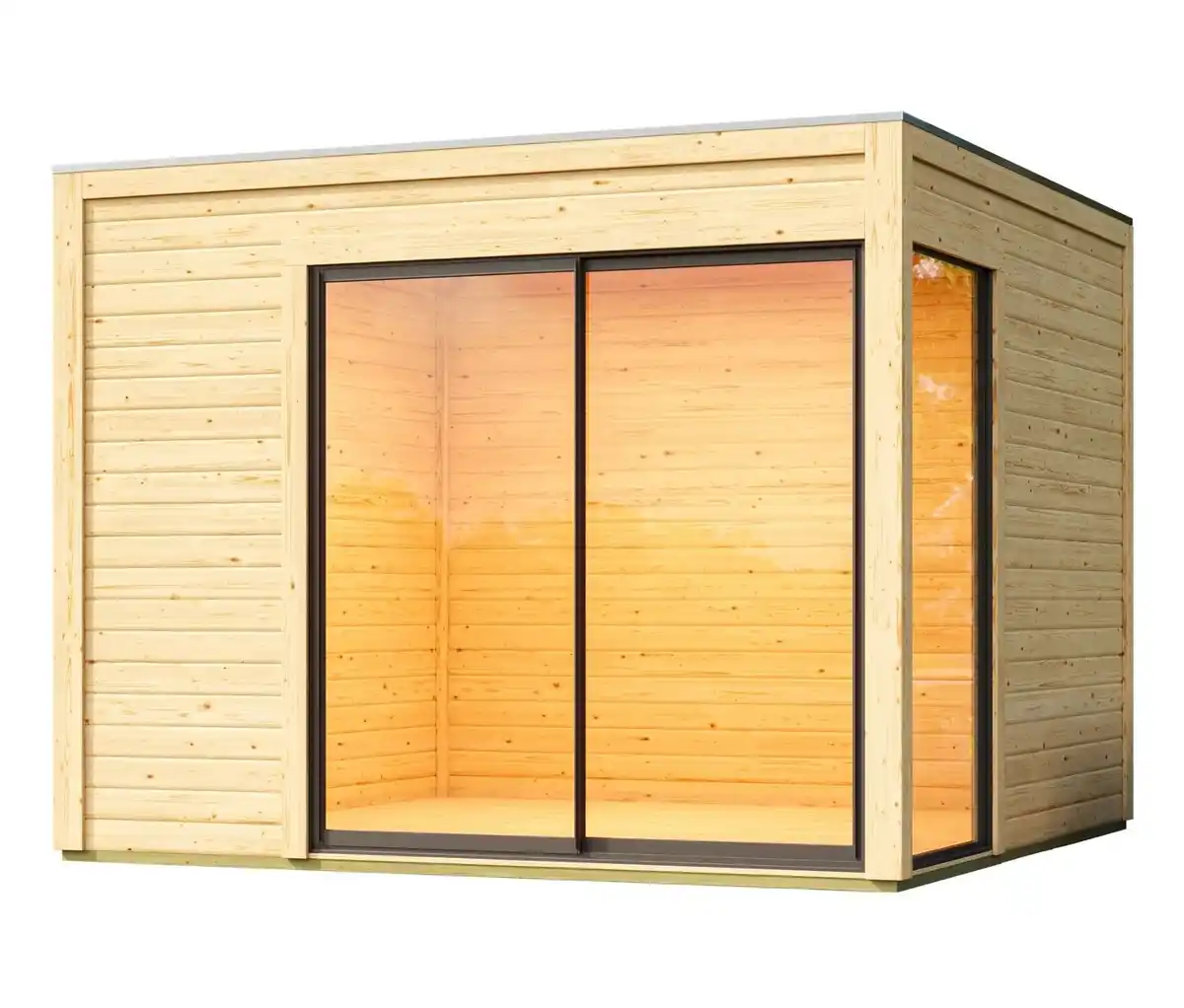 Bild 1 von Karibu modernes Gartenhaus mit Schiebetür »Noelia«, 38 mm