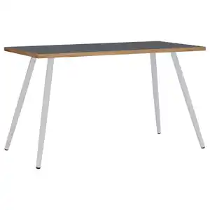 Mid.you Schreibtisch, Anthrazit, Honigeiche, Metall, Holzwerkstoff, rechteckig, konisch, 80x70x138 cm, Arbeitszimmer, Schreibtische, Bürotische