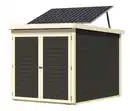 Bild 1 von Karibu Fahrradgarage für 3 Räder mit Solarpaket, 19mm, terragrau
