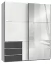Bild 1 von Schwebetürenschrank Level 36D ca. 200 cm Graphitfarben/Weiß, Graphitfarben, Weiß Hochglanz