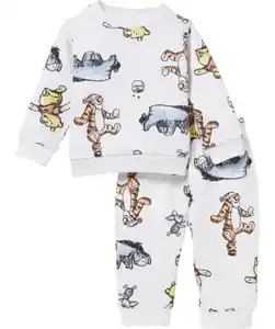 Newborn Winnie Pooh Jogginganzug, weiß gemustert