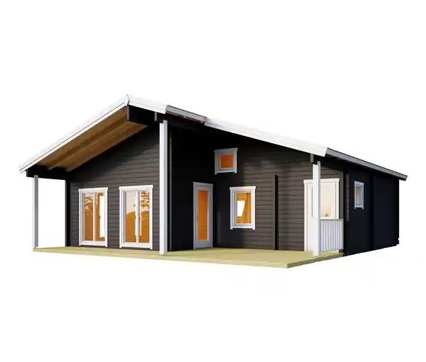 Bild 1 von Weka Wochenendhaus mit 2 Etagen inkl. Aufbauservice, 66 m2 Wohnfläche, 70 mm Wandstärke