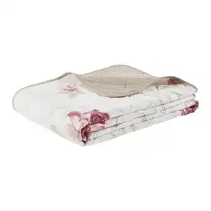 Tagesdecke Diary Rose Rosa/Weiß ca. 220x240cm, Rosa, Weiß