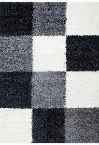 Hochflorteppich Life Schwarz ca. 60x110cm, Schwarz