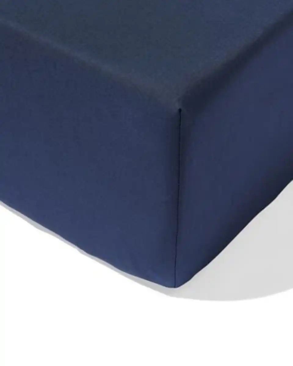 Bild 1 von Spannbettlaken 90x220 cm weiche Baumwolle dunkelblau