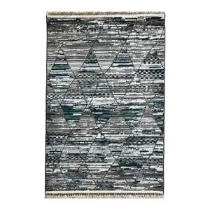 Novel Läufer Intense, Grau, Weiß, Dunkelblau, Textil, Abstraktes, rechteckig, 80x300 cm, Teppiche & Böden, Teppiche, Moderne Teppiche