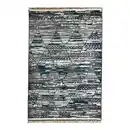 Bild 1 von Novel Läufer Intense, Grau, Weiß, Dunkelblau, Textil, Abstraktes, rechteckig, 80x300 cm, Teppiche & Böden, Teppiche, Moderne Teppiche