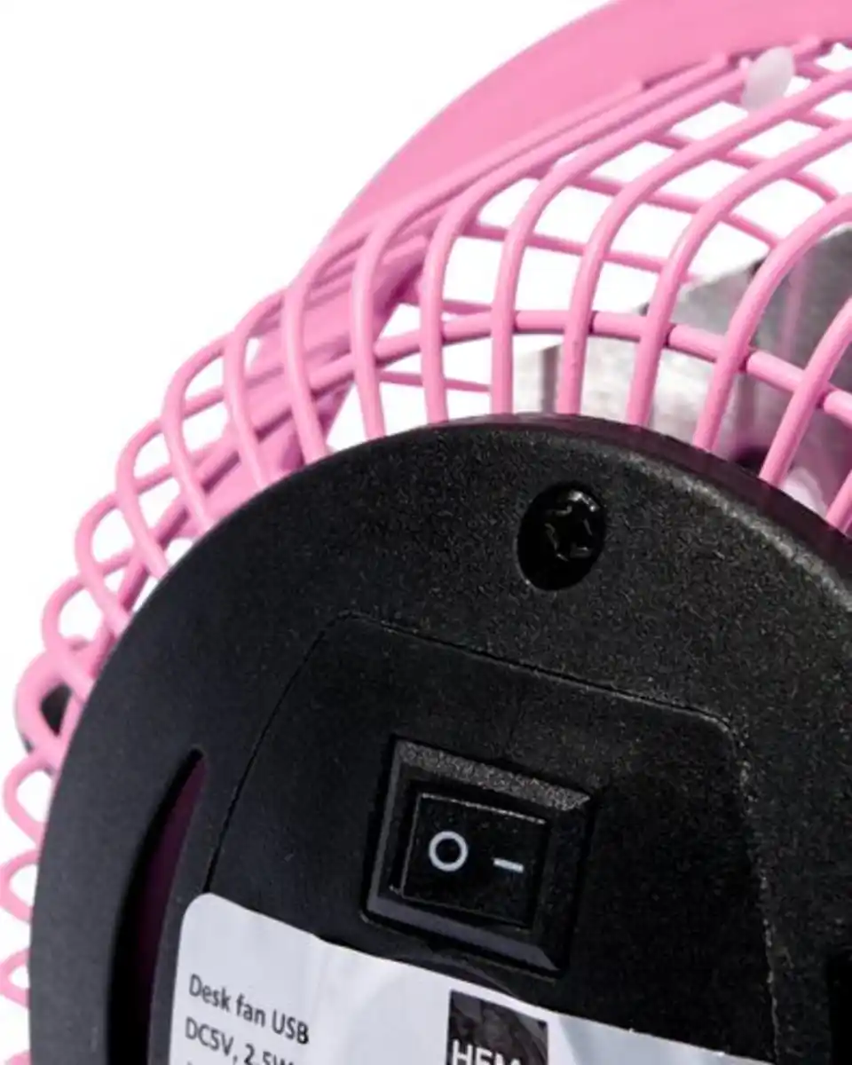 Bild 3 von Retro-Tischventilator, USB, neonpink, Ø 10 cm