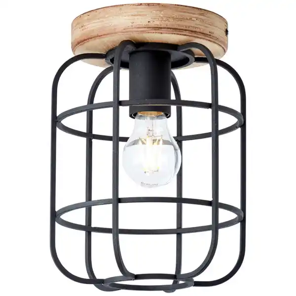 Bild 1 von Brilliant Deckenleuchte, Schwarz, Holz, Metall, 26.8 cm, Lampen & Leuchten, Innenbeleuchtung, Deckenleuchten