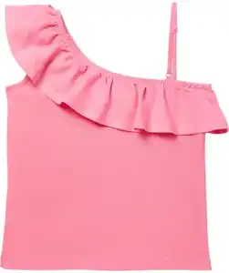 Geripptes Crop-Top, pink
