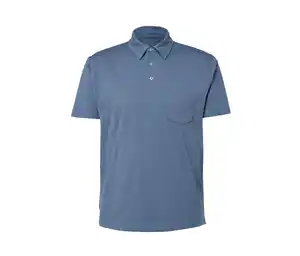 Jersey-Poloshirt, hellblau meliert