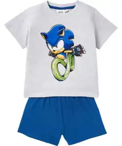Sonic Pyjama, hellgrau melange