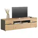 Bild 1 von Carryhome Tv-Element, Graphit, Eiche Artisan, Holzwerkstoff, 2 Fächer, 1 Schubladen, 192x53x47 cm, Kabeldurchlass, Kleinmöbel
