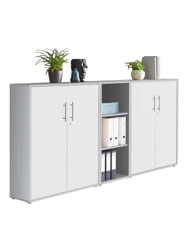 Bild 1 von Aktenschrank Office Edition Sw Set 8 Grau/Weiß, Grau, Weiß