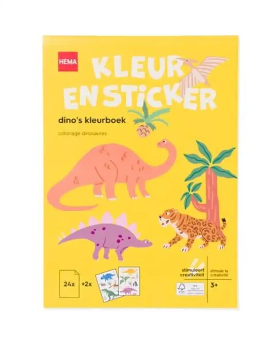 Bild 1 von Malbuch mit Aufklebern, Dinosaurier, ab 3 Jahren