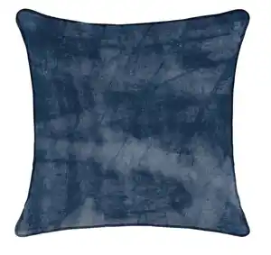 Zierkissen Viola aus Samt ca. 45x45cm, Blau