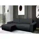 Bild 1 von Mid.you Ecksofa, Schwarz, Textil, Ottomane links, L-Form, 250x160 cm, Liegefunktion, Wohnzimmer, Sofas & Couches, Wohnlandschaften, Ecksofas