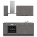 Bild 1 von Nobilia Küchenleerblock Riva, Schiefer, Metall, 1 Schubladen, nur wie online abgebildet bestellbar, 210 cm, Blauer Engel, Pefc, Goldenes M, Made in Germany, DGM-Klimapakt, seitenverkehrt erhältlich