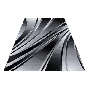 Novel Läufer Parma, Schwarz, Textil, Abstraktes, rechteckig, 80x300 cm, Oeko-Tex® Standard 100, für Fußbodenheizung geeignet, schmutzabweisend, Hausstauballergiker lichtunempfindlich, antistatisc