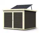 Bild 1 von Karibu Fahrradgarage für 4 Räder mit Solarpaket, 19mm, terragrau