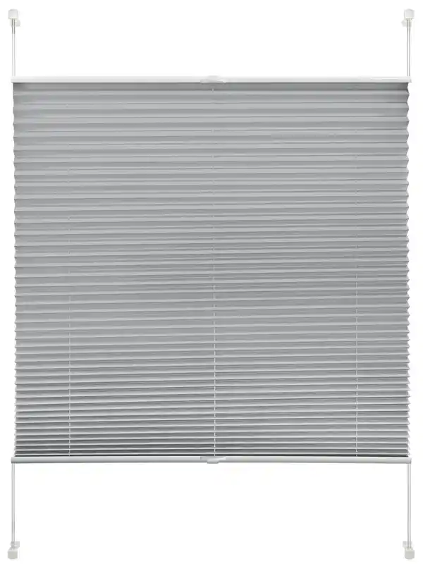 Bild 1 von Plissee Solid Crash Silber ca. 80x130cm, Grau